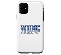Retro WDNC Club | We Do Not Care, Denim Jeans Style Graphic Custodia per iPhone 11