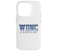 Retro WDNC Club | We Do Not Care, Denim Jeans Style Graphic Custodia per iPhone 14 Pro