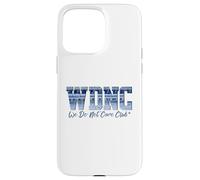 Retro WDNC Club | We Do Not Care, Denim Jeans Style Graphic Custodia per iPhone 15 Pro Max