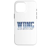 Retro WDNC Club | We Do Not Care, Denim Jeans Style Graphic Custodia per iPhone 16 Pro Max