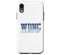 Retro WDNC Club | We Do Not Care, Denim Jeans Style Graphic Custodia per iPhone XR