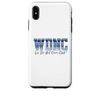 Retro WDNC Club | We Do Not Care, Denim Jeans Style Graphic Custodia per iPhone XS Max
