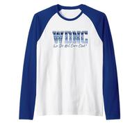 Retro WDNC Club | We Do Not Care, Denim Jeans Style Graphic Maglia con Maniche Raglan