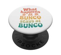 Retro What Happens At Bunco soggiorna a Bunco PopSockets PopGrip Adesivo