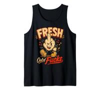 Retro Winking Fresh out of Fox Funny Attitude Mascotte Canotta