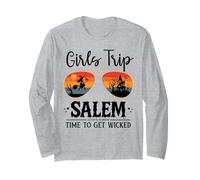 Retro Witch Salem 1692, Girls Trip Salem Time To Get Wicked Maglia a Manica