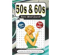 Retro Word Search: 50s & 60s: 50+ Puzzles With Easy to Read Print about Oldies, Nostalgia, Vintage & More | 6x9 inches 110 pages | Gift for Vacations, Holidays, Leisure