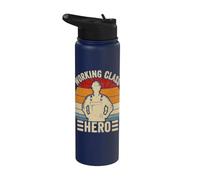 Retro Worker Hero Retro Workman Retro Classe Operaia Eroe Stainless Steel Insulated Water Bottle