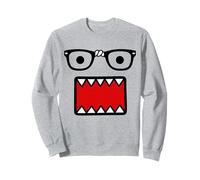 Retro Y2K Emo Scene Costume Graphic Face Design Uomo Donna Felpa