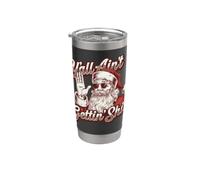 Retro Y'all Ain't Getting Shit Divertente Babbo Natale Bicchiere termico in acciaio inox doppia parete