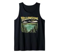 Retro Yellowstone National Park Lake Vintage Style 80s Canotta
