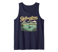 Retro Yellowstone National Park Lake Vintage Style 80s Canotta