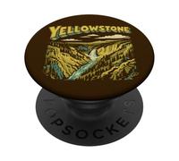 Retro Yellowstone National Park Vintage Style Classic PopSockets PopGrip Adesivo