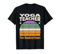 retrò Yoga Insegnante Duecento Ore Tramonto Maglietta
