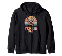 Retro Yorkie Dad Yorkshire Terrier Terriers Felpa con Cappuccio