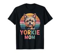 Retro Yorkie Mom Yorkshire Terrier Terriers Maglietta