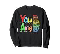Retro You Are Kind Smart Brave Teacher - Carino per tornare a scuola Felpa