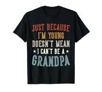 Retro Young Grandpa, Funny Modern Grandfather Tee Maglietta