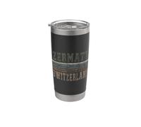 Retro Zermatt Svizzera Bicchiere termico in acciaio inox doppia parete