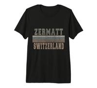 Retro Zermatt Svizzera Maglietta Premium