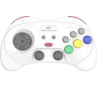 Retro-Bit SEGA Saturn Pro Wireless Controller Nintendo Switch 2.4 GHz - Saturno e ricevitore USB incluso, edizione bianca