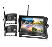 Retrocamera Monitor Auto DVR Wireless AHD Da 7 Pollici Con Schermo Visione Posteriore Veicolo Per Camion Registratore Retromarcia Telecamera Wi-Fi(Monitor and 2 Camera)