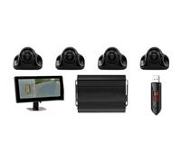 retrocamera per auto Con Visione Panoramica A 360° A Volo D'uccello Registrazione 3D 1080P Senza Soluzione Continuità Per Autobus Camion Camper Telecamera posteriore(Style B)