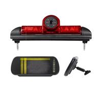 Retrocamera Per Fiat Per Ducato X250 E Terza Luce Di Stop Kit Telecamera Posteriore HD Con Monitor Retrocamera Auto(Camera-Monitor)