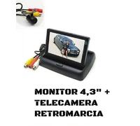 Retrocamera Telecamera parcheggio + display monitor 4,3" a scomparsa retromarcia