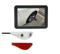 Retrocamera Telecamera Per Angolo Cieco Con Display Digitale A Specchio DVR Con Doppia Lente 5 Pollici Auto E Interruttore A Pulsante CH1/CH2 Telecamera Retromarcia(Right Side White)