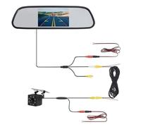 Retrocamera Telecamera Posteriore Per Auto Con Monitor A Specchio Per Parcheggio Di Veicoli Telecamera Per Specchietto Retrovisore Retrocamera Auto(431A-8LED-6M)