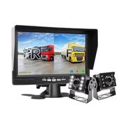 Retrocamera Telecamera Retromarcia Camion DVR Con Registrazione 1920 * 1080 Visione Notturna AHD Con Monitor Posteriore 7" Supporto Scheda SD(2 Cameras-10m-10m)