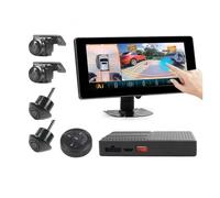 Retrocamera Videoregistratore DVR 3D 360 Per Auto 1080P Con Telecamera AI Intelligente Con Visione Panoramica Telecamera Retromarcia(With Touch Screen)