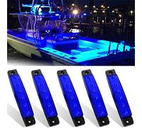 RetroFun - Luce di navigazione per barca, 5 pezzi, 12 V, impermeabile, a LED, luce subacquea