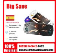 Retroid Pocket 5 Console di gioco portatile SD865 Display OLED HD da 5,5 pollici Bluetooth 5.1 Android 5000mAh RP5 Regali di gioco per bambini