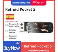 Retroid Pocket 5 Console di gioco portatile SD865 Schermo HD Oled da 5,5 pollici Bluetooth 5.1 Android 13 Lettore per videogiochi retrò 5000mAh