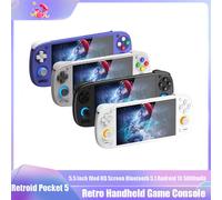 Retroid Pocket 5 Lettore per videogiochi retrò Schermo Oled HD da 5,5 pollici Bluetooth 5.1 Android 13 5000mAh SD865 Console di gioco portatile