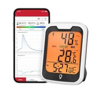 Retroilluminazione Bluetooth Contected APP Digit Weather Station Termometro For Interni Igrometro For La Casa Con Orologio E Giorno Preciso Veloce Monitoraggio In Tempo Reale