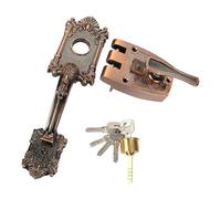 Retros Bronzo Porta Esterna Set Antifurto Telaio Rinforzato Leghe di Zinco Facile Installazione per Casa Antiruggine Rivestimento Porta Hardware