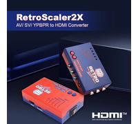 RetroScaler2x AV a HDMI ® Convertitore e cordone per console di gioco retrò PS2 N64 NES Dreamcast Saturn MD1 MD2