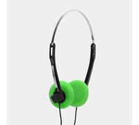 Retrospekt Cuffie on-ear in schiuma retrò - Cuffie on-ear cablate con cuscinetti in schiuma - jack da 3,5 mm per lettori di cassette, walkman, boombox e altro - stile vintage (verde)