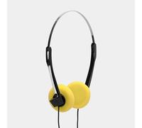 Retrospekt Cuffie on-ear in schiuma retrò - Cuffie on-ear cablate con cuscinetti in schiuma - jack da 3,5 mm per lettori di cassette, walkman, boombox e altro - stile vintage (giallo)