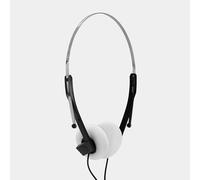 Retrospekt Cuffie on-ear in schiuma retrò - Cuffie on-ear cablate con cuscinetti in schiuma - jack da 3,5 mm per lettori di cassette, walkman, boombox e altro - stile vintage (bianco)