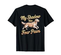 Retrostampato My Shadow Has Four Paws Amante dei Cani My Shadow Paws Maglietta