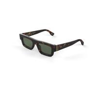 Retrosuperfuture Unisex ULF Colpo 3627 Occhiali da sole Acetato Havana Verde Squadrata Normale