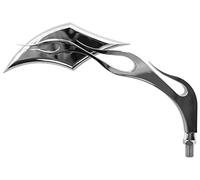 Retrovisore Destro Universale V Parts Custom Fiamme + Adattatore m10 R / I per