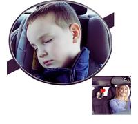 Retrovisore Bambini Specchio Anti Caduta Infrangibile Ampia Visione Rotazione Regolabile A 360° Sicuro 100% Affidabile Installazione A Clip Forma Tonda Colore Nero Indispensabile Per I Neo-genitori