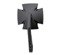 Highsider Specchietto a fine manubrio Iron Cross - Contrappeso - Nero