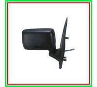 Retrovisore Destro A Leva-Nero-Convesso-Cromato-Mod Fino 94 Ford Fiesta Mk Iii-(