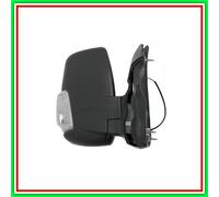 Retrovisore Destro Elettrico-Nero-Termico-Braccio Corto-Con Fanale Bianco-Conves
